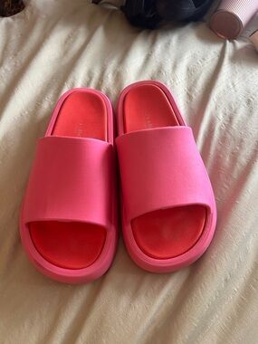 J Brand Pink Slide Sandals